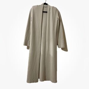 Aritzia Babaton Cream Long Cardigan Open Front Size XS